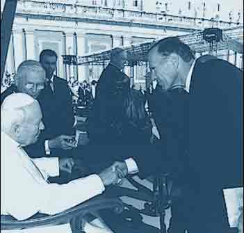 Pope John Paul II & Stephen Ollendorff